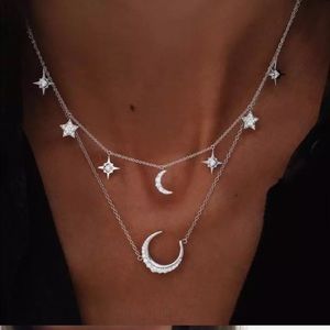 Moon Boho Layered Necklace
